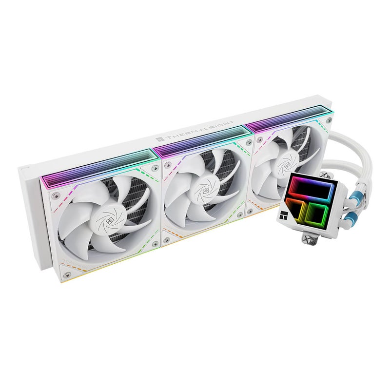 Thermalright Frozen Infinity 360 White Liquid CPU Cooler,Triple PWM Fans with 2000RPM,Desktop CPU Aio Cooler,for AM4/AM5&Intel LGA1150/1151/1200/2011/1700/1851,Infinity Mirror PC CPU Water Cooler - Image 1